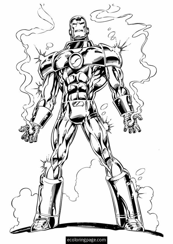 Página para colorir: Homem de Ferro (Super heroi) #80646 - Páginas para Colorir Imprimíveis Gratuitamente