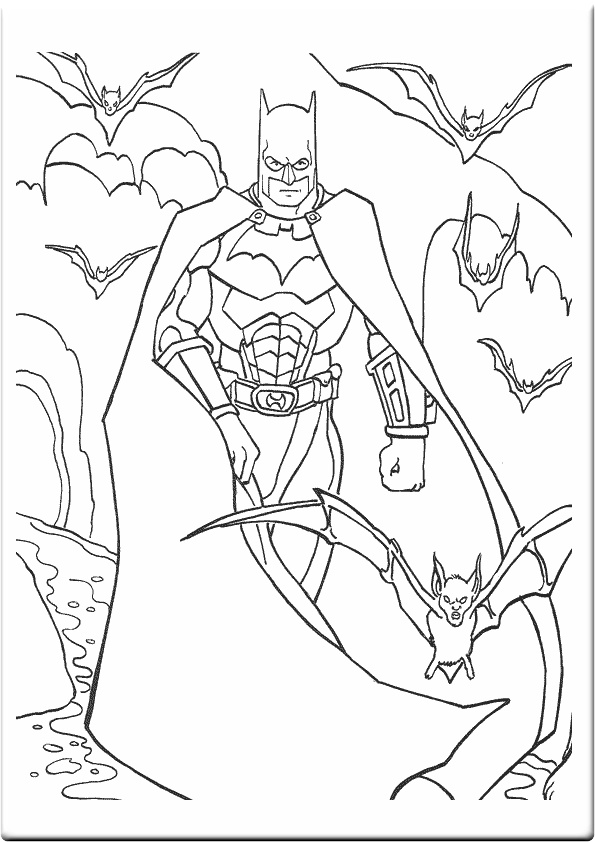 Página para colorir: homem Morcego (Super heroi) #76837 - Páginas para Colorir Imprimíveis Gratuitamente