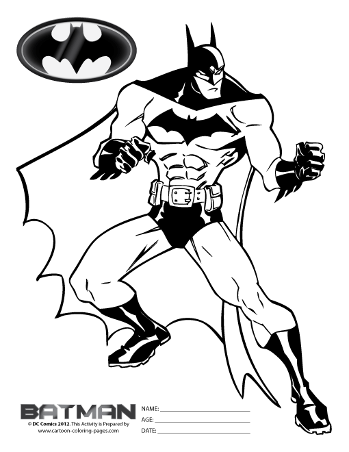 Página para colorir: homem Morcego (Super heroi) #76890 - Páginas para Colorir Imprimíveis Gratuitamente