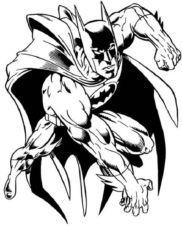 Página para colorir: homem Morcego (Super heroi) #76893 - Páginas para Colorir Imprimíveis Gratuitamente
