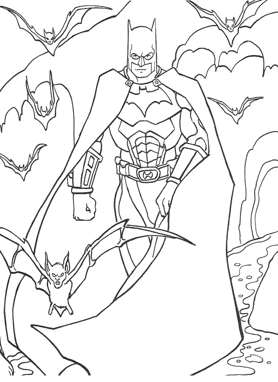 Página para colorir: homem Morcego (Super heroi) #76911 - Páginas para Colorir Imprimíveis Gratuitamente