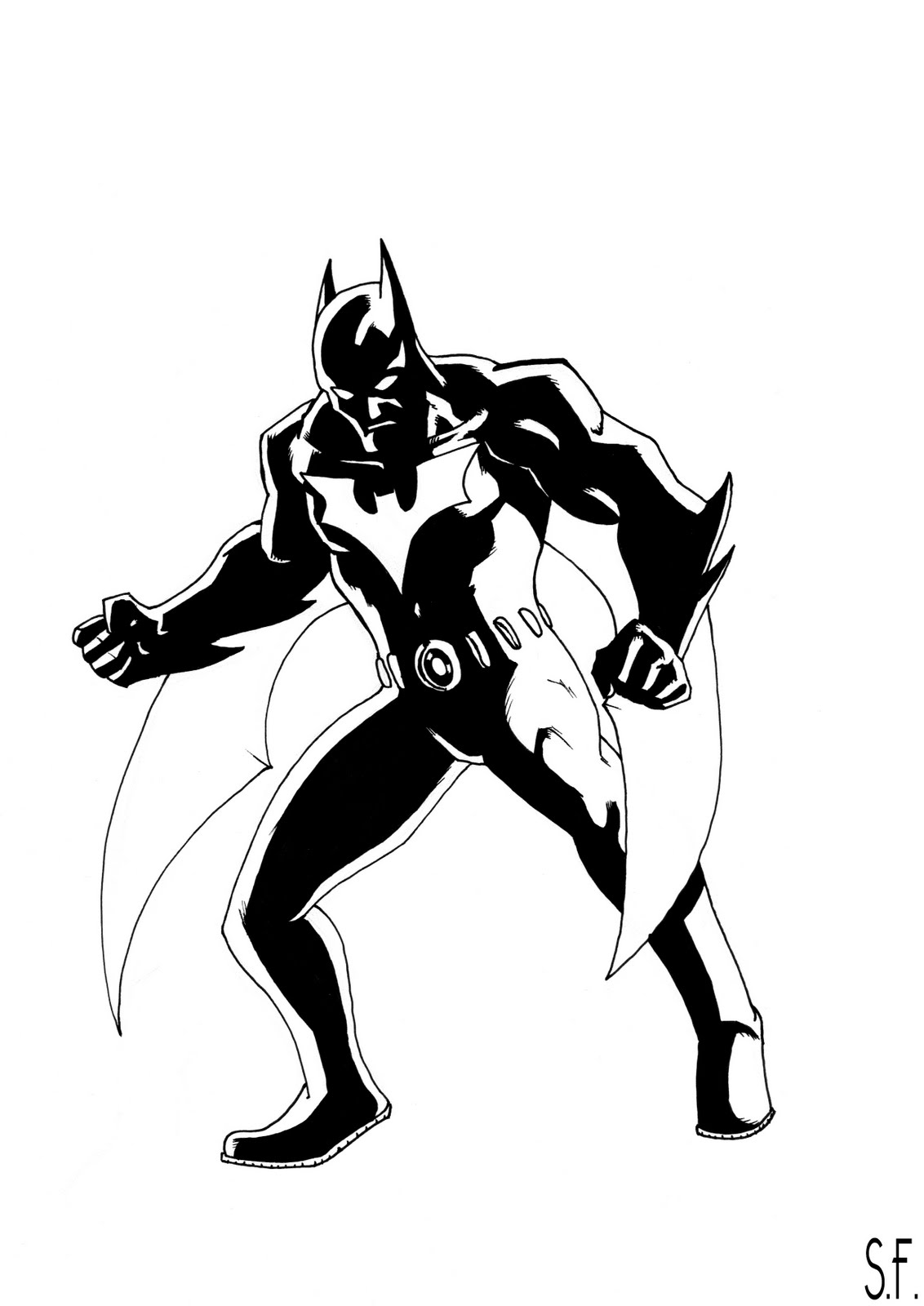 Página para colorir: homem Morcego (Super heroi) #76920 - Páginas para Colorir Imprimíveis Gratuitamente