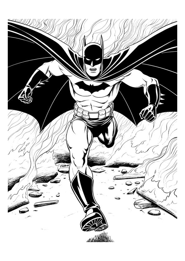 Página para colorir: homem Morcego (Super heroi) #76952 - Páginas para Colorir Imprimíveis Gratuitamente