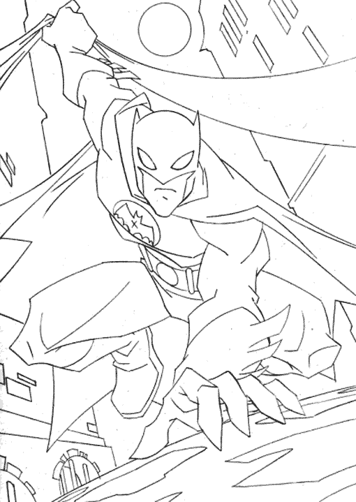 Página para colorir: homem Morcego (Super heroi) #77021 - Páginas para Colorir Imprimíveis Gratuitamente