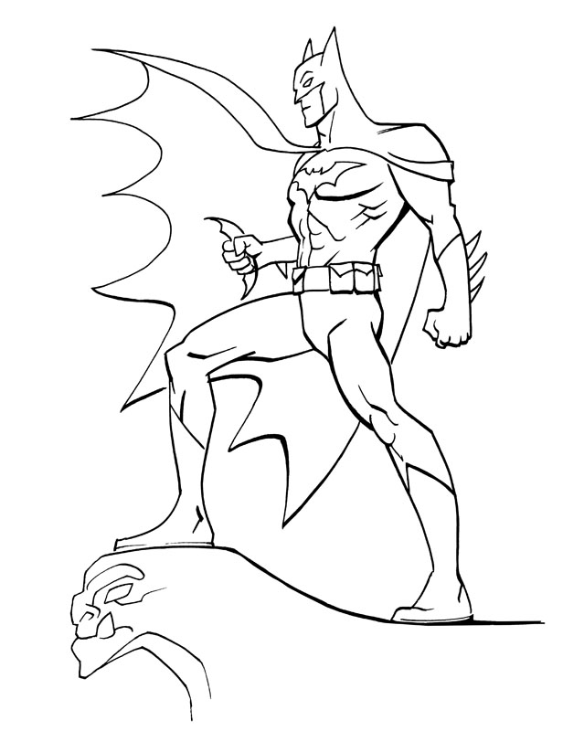 Página para colorir: homem Morcego (Super heroi) #77031 - Páginas para Colorir Imprimíveis Gratuitamente