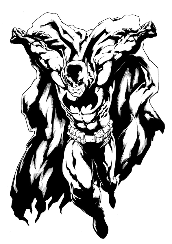 Página para colorir: homem Morcego (Super heroi) #77032 - Páginas para Colorir Imprimíveis Gratuitamente