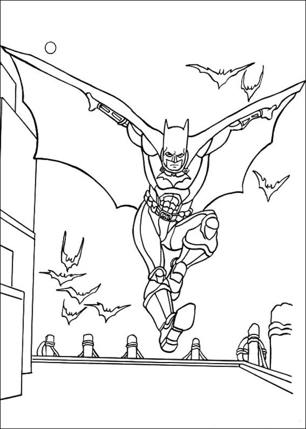 Página para colorir: homem Morcego (Super heroi) #77038 - Páginas para Colorir Imprimíveis Gratuitamente