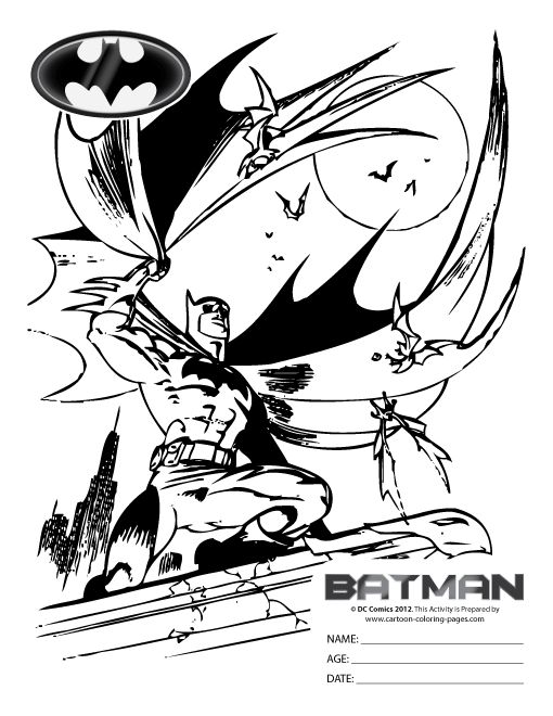 Página para colorir: homem Morcego (Super heroi) #77098 - Páginas para Colorir Imprimíveis Gratuitamente
