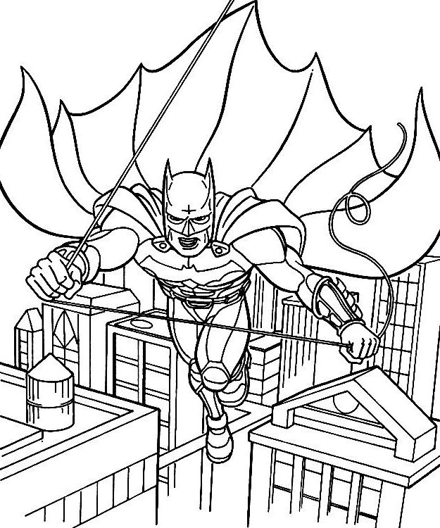Página para colorir: homem Morcego (Super heroi) #77099 - Páginas para Colorir Imprimíveis Gratuitamente