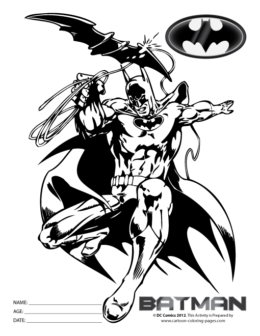 Página para colorir: homem Morcego (Super heroi) #77158 - Páginas para Colorir Imprimíveis Gratuitamente