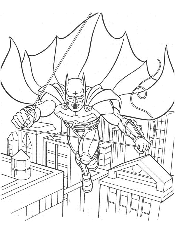 Página para colorir: homem Morcego (Super heroi) #77170 - Páginas para Colorir Imprimíveis Gratuitamente