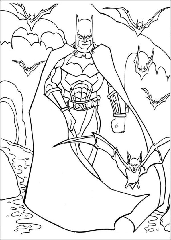 Página para colorir: homem Morcego (Super heroi) #77174 - Páginas para Colorir Imprimíveis Gratuitamente