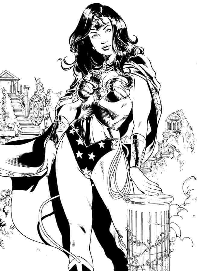 Página para colorir: mulher maravilha (Super heroi) #74646 - Páginas para Colorir Imprimíveis Gratuitamente