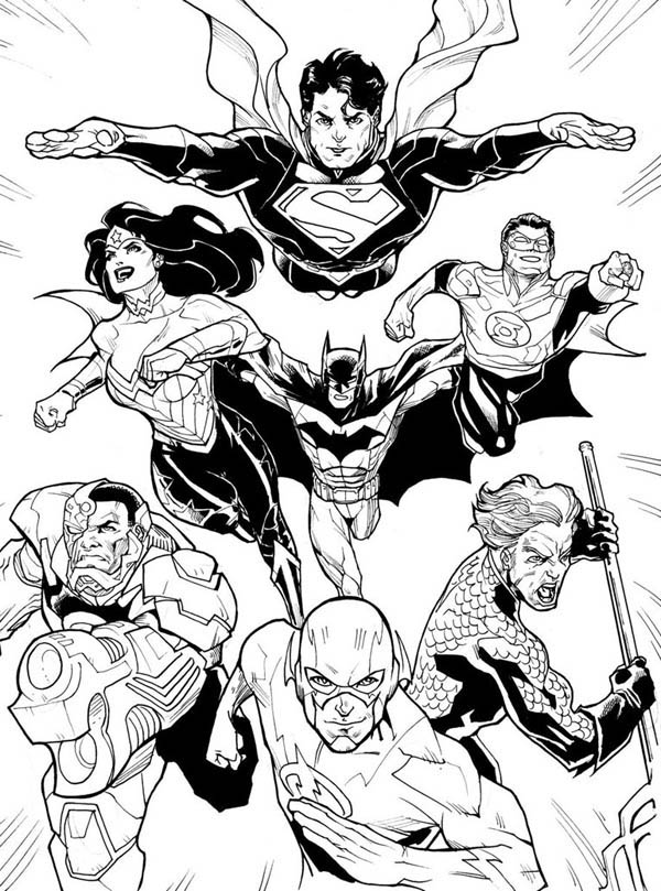 Página para colorir: Super-heróis da DC Comics (Super heroi) #80300 - Páginas para Colorir Imprimíveis Gratuitamente