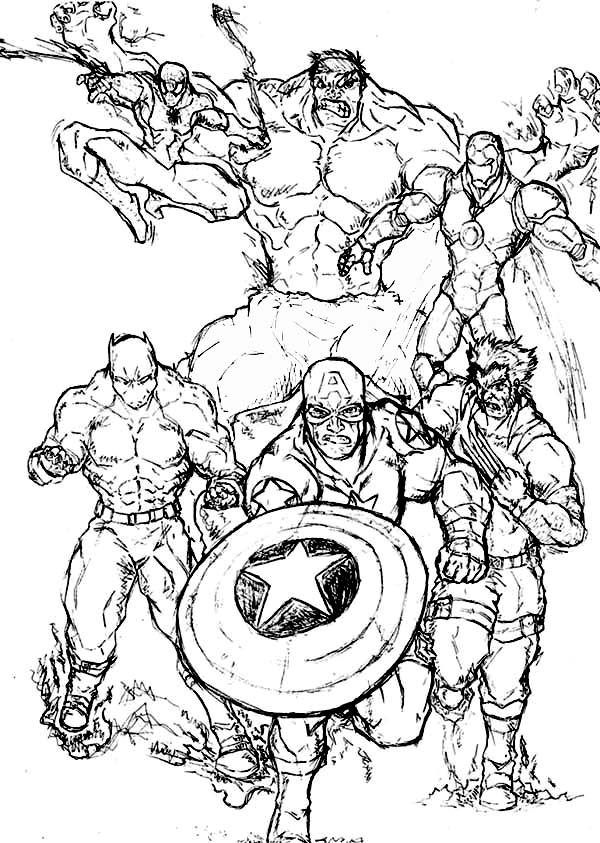 Página para colorir: super-heróis da marvel (Super heroi) #79612 - Páginas para Colorir Imprimíveis Gratuitamente