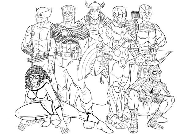 Página para colorir: super-heróis da marvel (Super heroi) #79967 - Páginas para Colorir Imprimíveis Gratuitamente