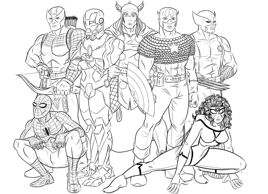 Página para colorir: super-heróis da marvel (Super heroi) #80078 - Páginas para Colorir Imprimíveis Gratuitamente