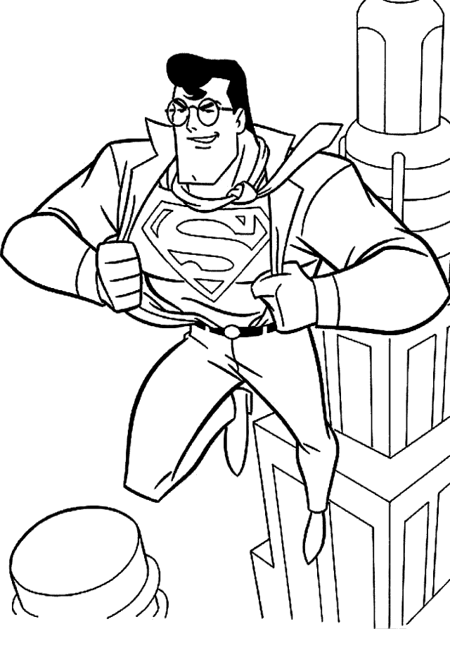 Página para colorir: Super homen (Super heroi) #83764 - Páginas para Colorir Imprimíveis Gratuitamente