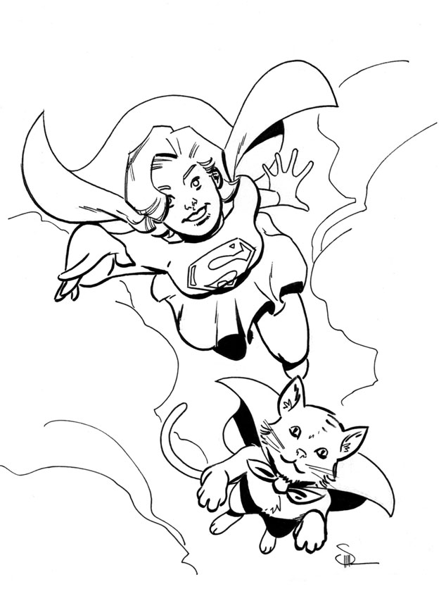 Página para colorir: Supergirl (Super heroi) #83930 - Páginas para Colorir Imprimíveis Gratuitamente
