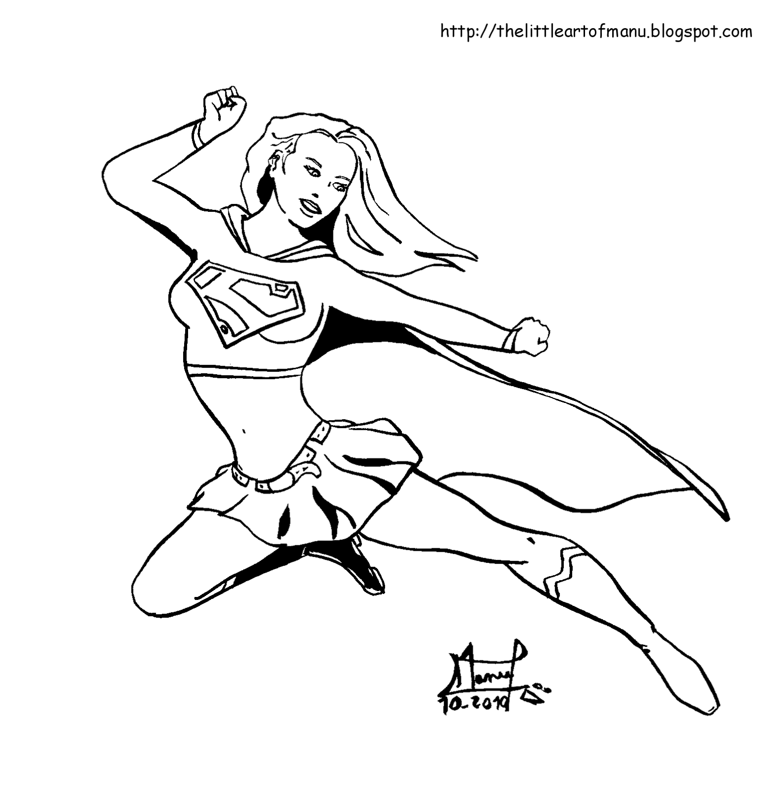 Página para colorir: Supergirl (Super heroi) #83944 - Páginas para Colorir Imprimíveis Gratuitamente