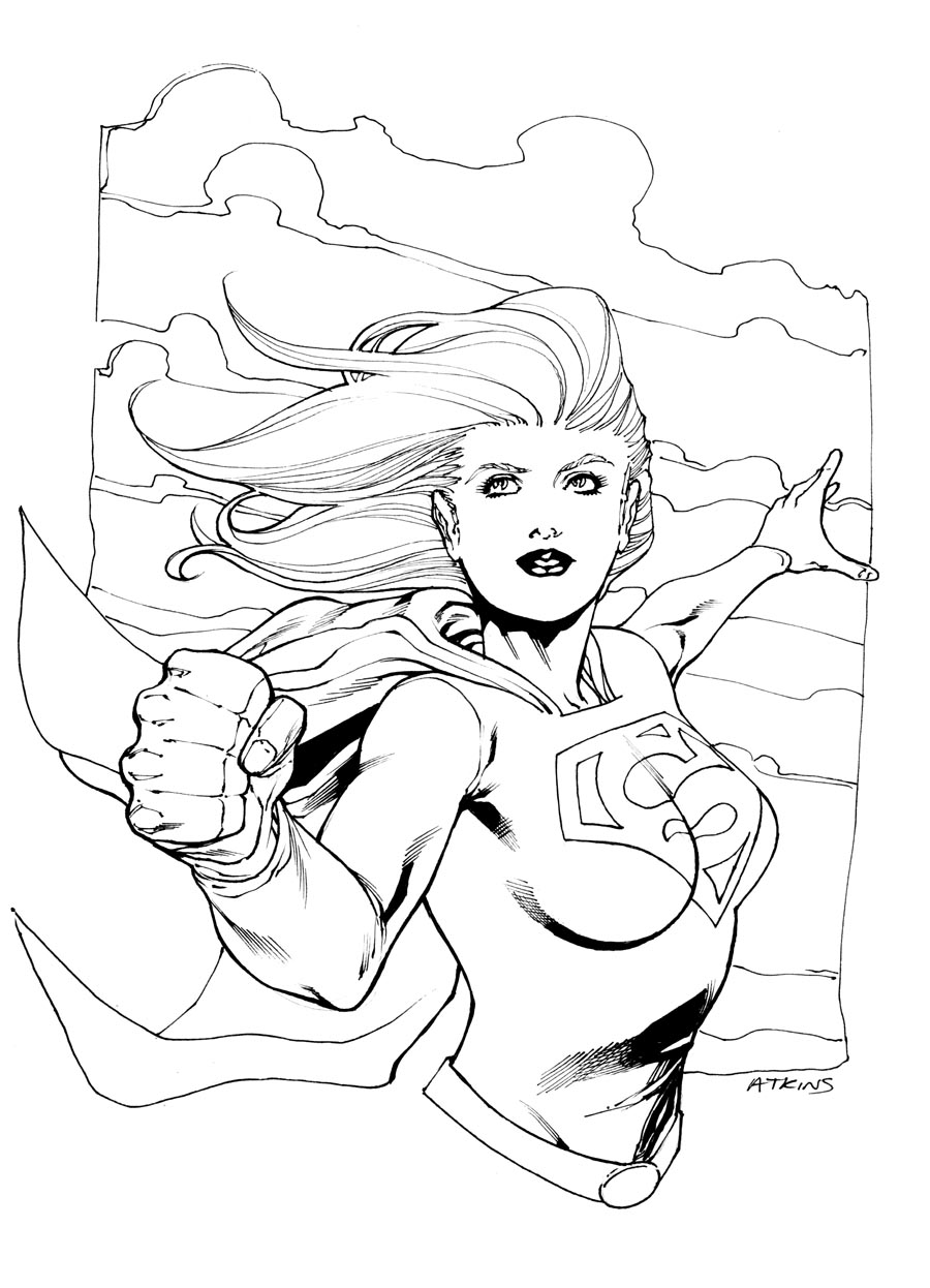 Página para colorir: Supergirl (Super heroi) #83946 - Páginas para Colorir Imprimíveis Gratuitamente