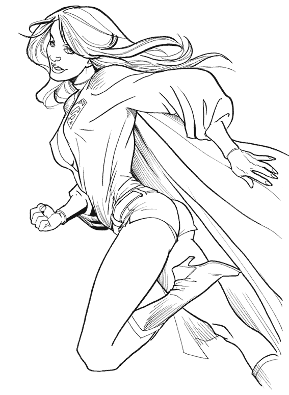 Página para colorir: Supergirl (Super heroi) #84053 - Páginas para Colorir Imprimíveis Gratuitamente