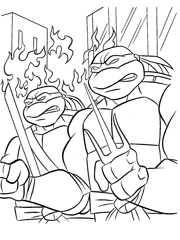 Página para colorir: Tartarugas ninjas (Super heroi) #75419 - Páginas para Colorir Imprimíveis Gratuitamente