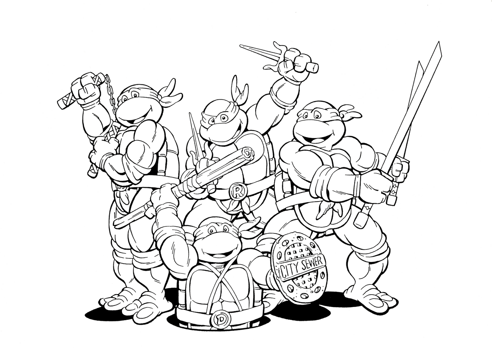 Desenhos de Ninja para Colorir, Pintar e Imprimir 