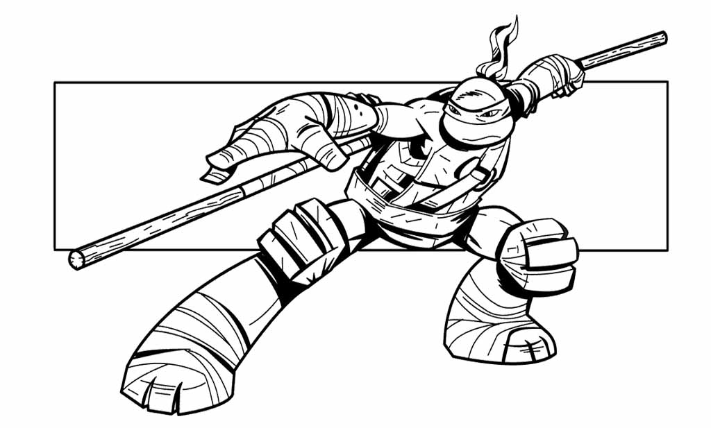 Desenho de Leonardo das Tartarugas Ninjas para colorir