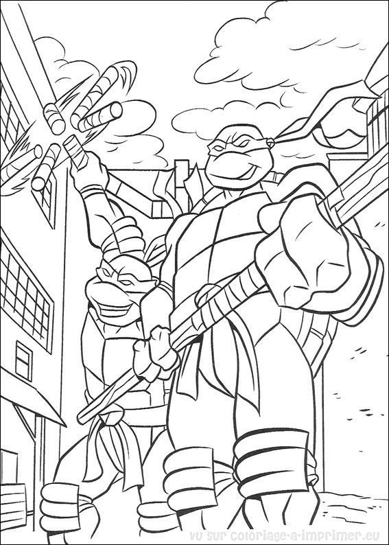 Página para colorir: Tartarugas ninjas (Super heroi) #75607 - Páginas para Colorir Imprimíveis Gratuitamente