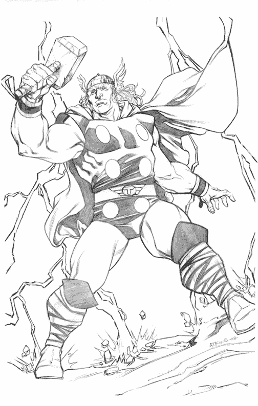 Página para colorir: Thor (Super heroi) #75783 - Páginas para Colorir Imprimíveis Gratuitamente