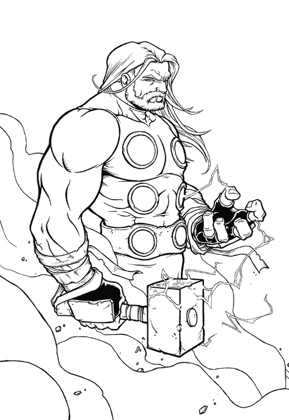 Página para colorir: Thor (Super heroi) #75815 - Páginas para Colorir Imprimíveis Gratuitamente