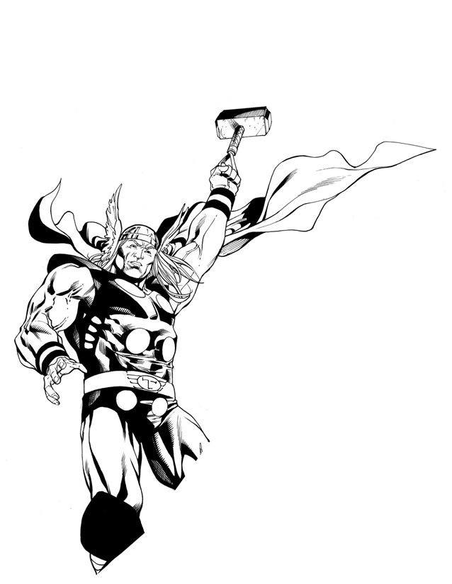 Página para colorir: Thor (Super heroi) #75829 - Páginas para Colorir Imprimíveis Gratuitamente