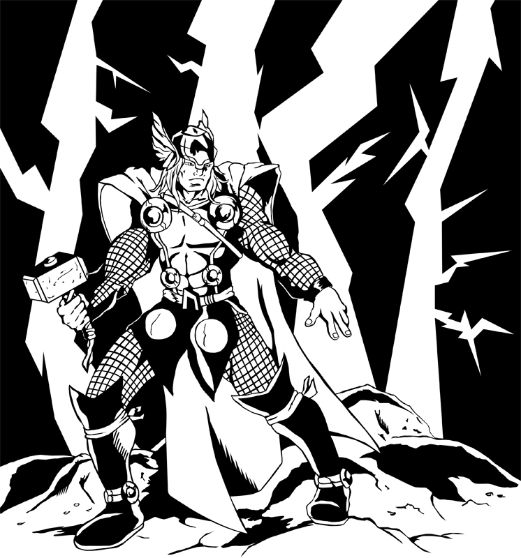 Página para colorir: Thor (Super heroi) #75848 - Páginas para Colorir Imprimíveis Gratuitamente