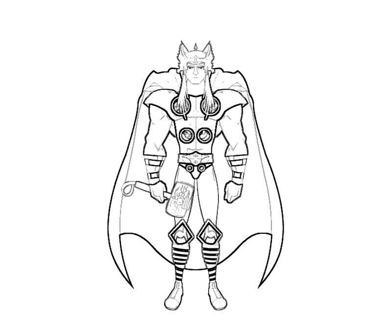 Página para colorir: Thor (Super heroi) #75851 - Páginas para Colorir Imprimíveis Gratuitamente