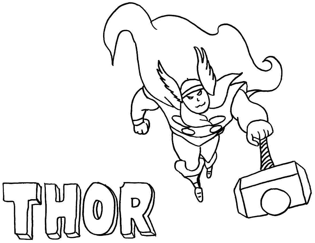 Página para colorir: Thor (Super heroi) #75853 - Páginas para Colorir Imprimíveis Gratuitamente