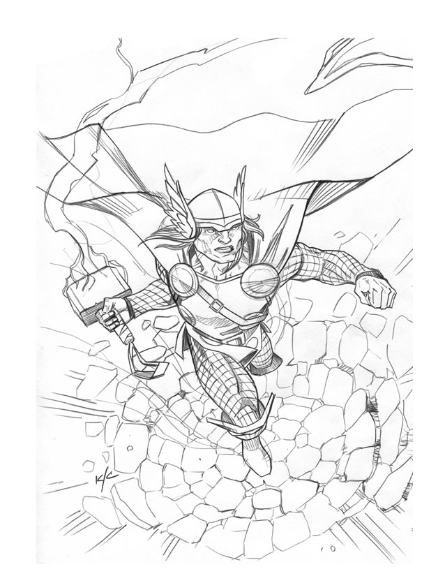 Página para colorir: Thor (Super heroi) #75855 - Páginas para Colorir Imprimíveis Gratuitamente