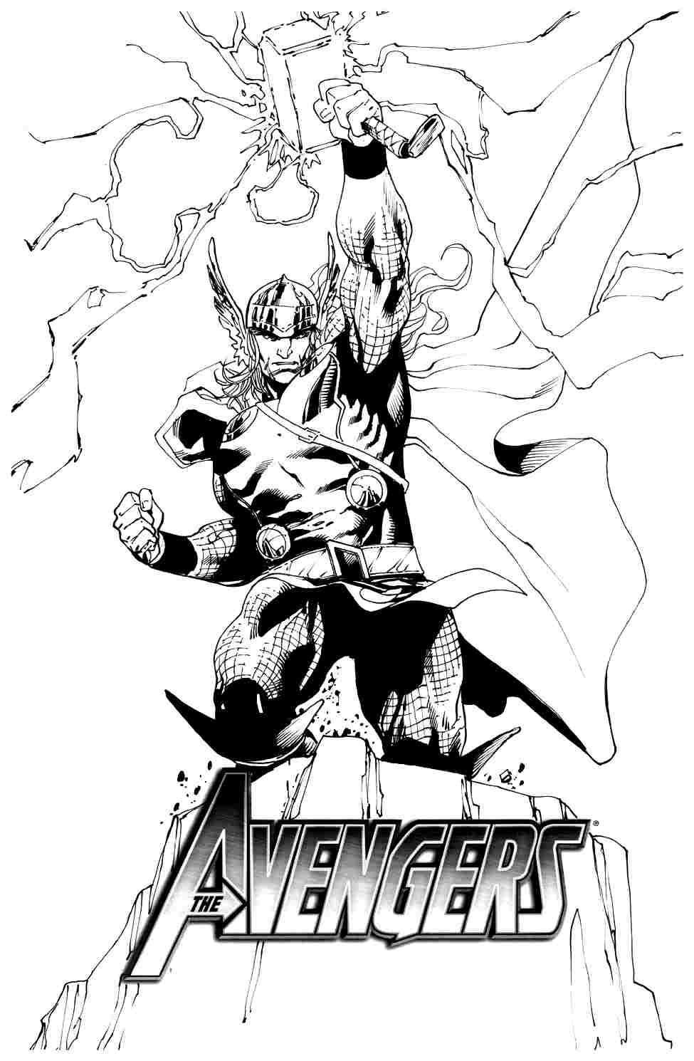 Página para colorir: Thor (Super heroi) #75883 - Páginas para Colorir Imprimíveis Gratuitamente