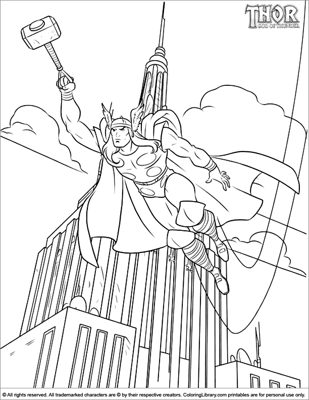 Página para colorir: Thor (Super heroi) #75900 - Páginas para Colorir Imprimíveis Gratuitamente