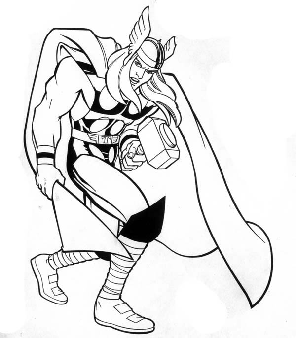 Página para colorir: Thor (Super heroi) #75905 - Páginas para Colorir Imprimíveis Gratuitamente