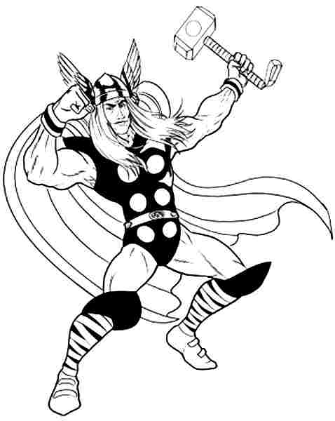 Página para colorir: Thor (Super heroi) #75917 - Páginas para Colorir Imprimíveis Gratuitamente