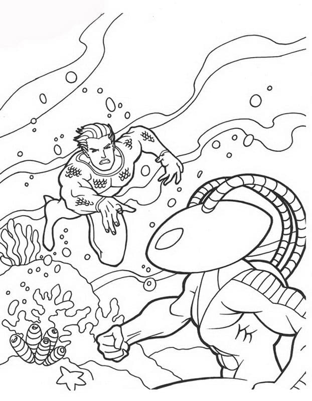Desenho gratuito Aquaman #184375 da colecao Super-heróis e Supervilões para imprimir