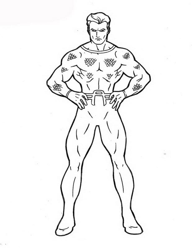 Desenho gratuito Aquaman #184379 da colecao Super-heróis e Supervilões para imprimir