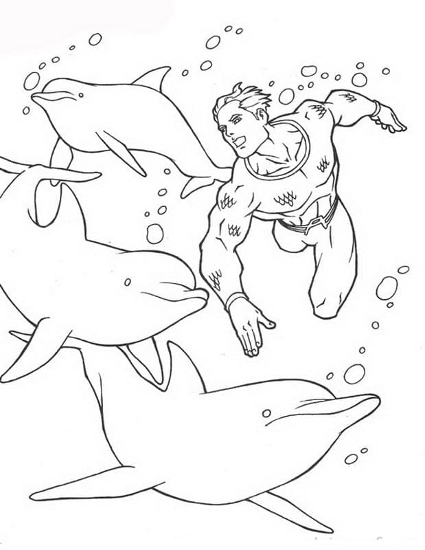 Desenho gratuito Aquaman #184383 da colecao Super-heróis e Supervilões para imprimir