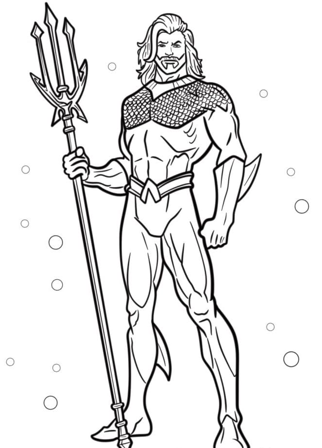 Linda página de Aquaman #220113 para colorir, da coleção Super-heróis e Supervilões, baixe grátis