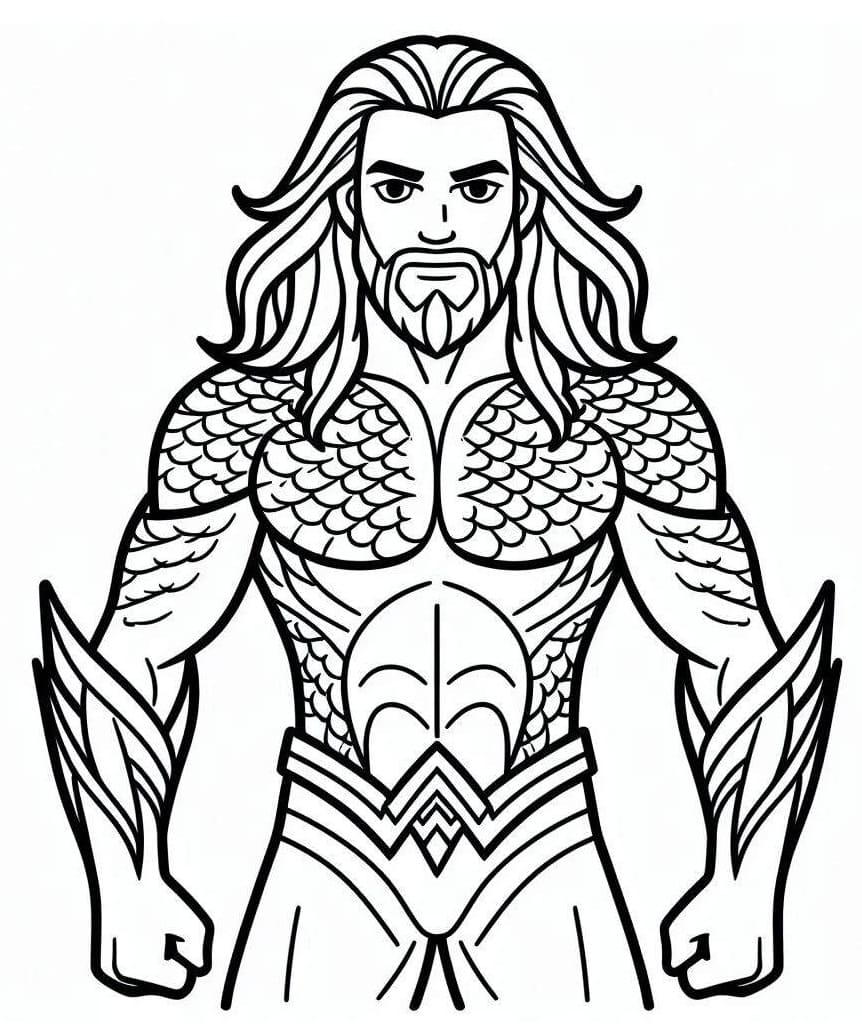 Desenho gratuito Aquaman #220124 da colecao Super-heróis e Supervilões para imprimir