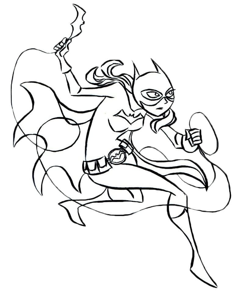 Desenho gratuito Batgirl #205835 da colecao Super-heróis e Supervilões para imprimir