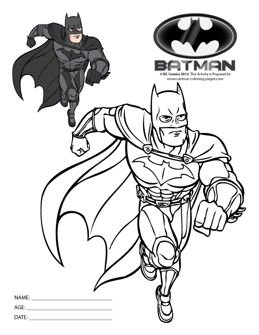 Desenho gratuito Batman #77094 da colecao Super-heróis e Supervilões para imprimir