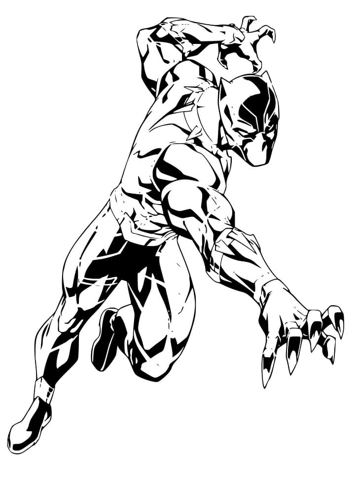 Desenho gratuito Black Panther #176300 da colecao Super-heróis e Supervilões para imprimir