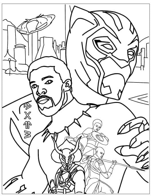 Desenho gratuito Black Panther #176305 da colecao Super-heróis e Supervilões para imprimir